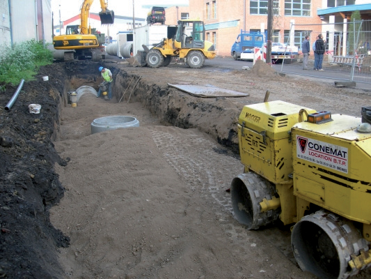 VRD - Création des réseaux d'évacuation pour un immeuble dans le Nord de la France